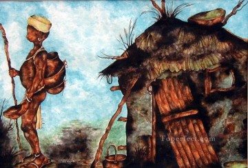 mungainofuture fuera africano Pinturas al óleo